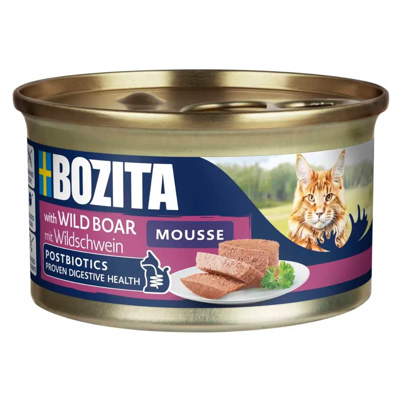 Bozita Mousse Vildsvin 85 g - Kornfrit Fuldfoder til Kat